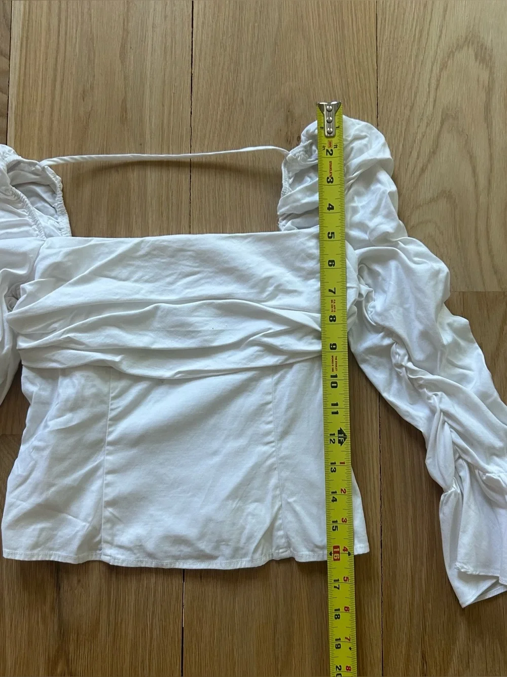 Reformation Kiki Ruched Puff Sleeve Top White Size 0